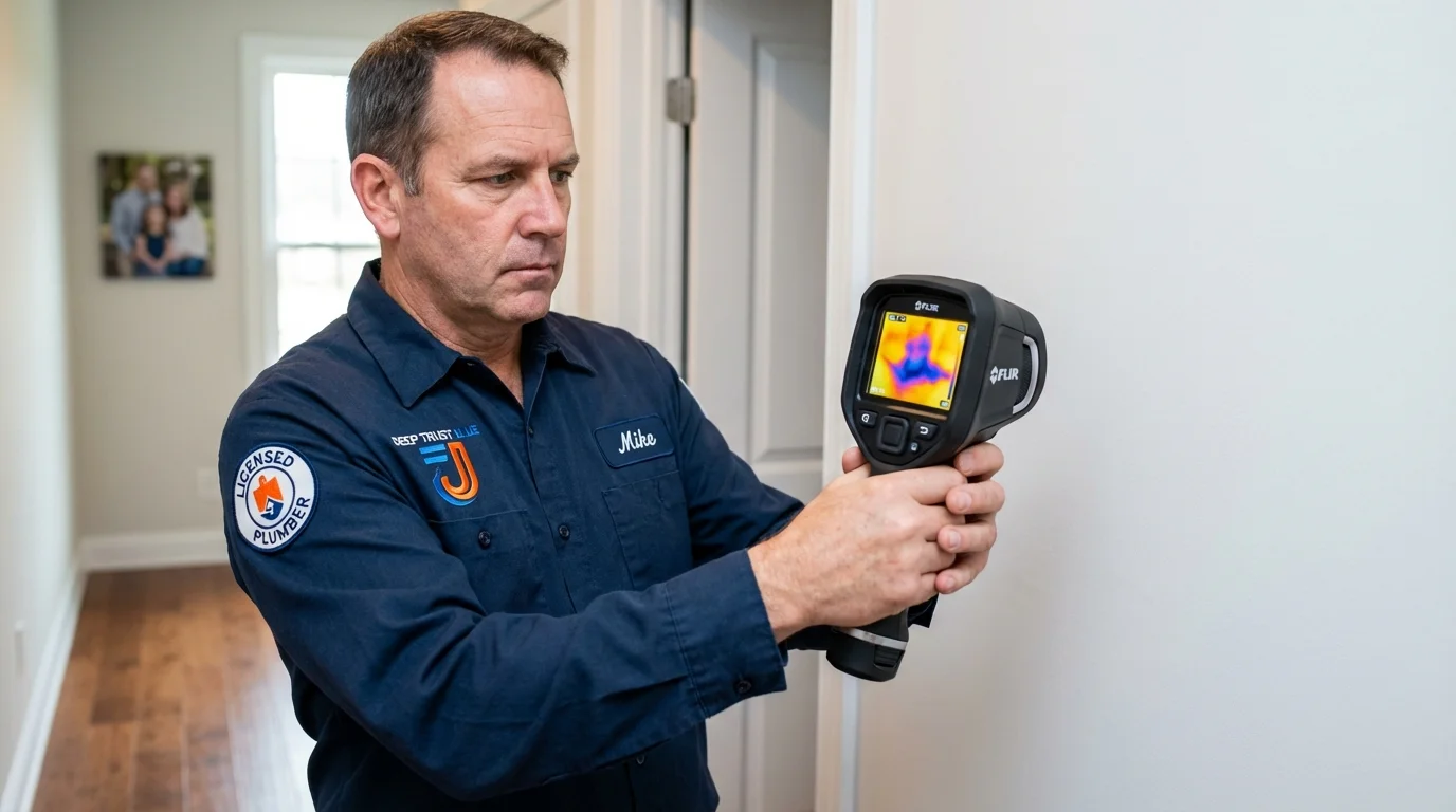 Thermal imaging leak detection by Johns Plumbing LLC in Weiser