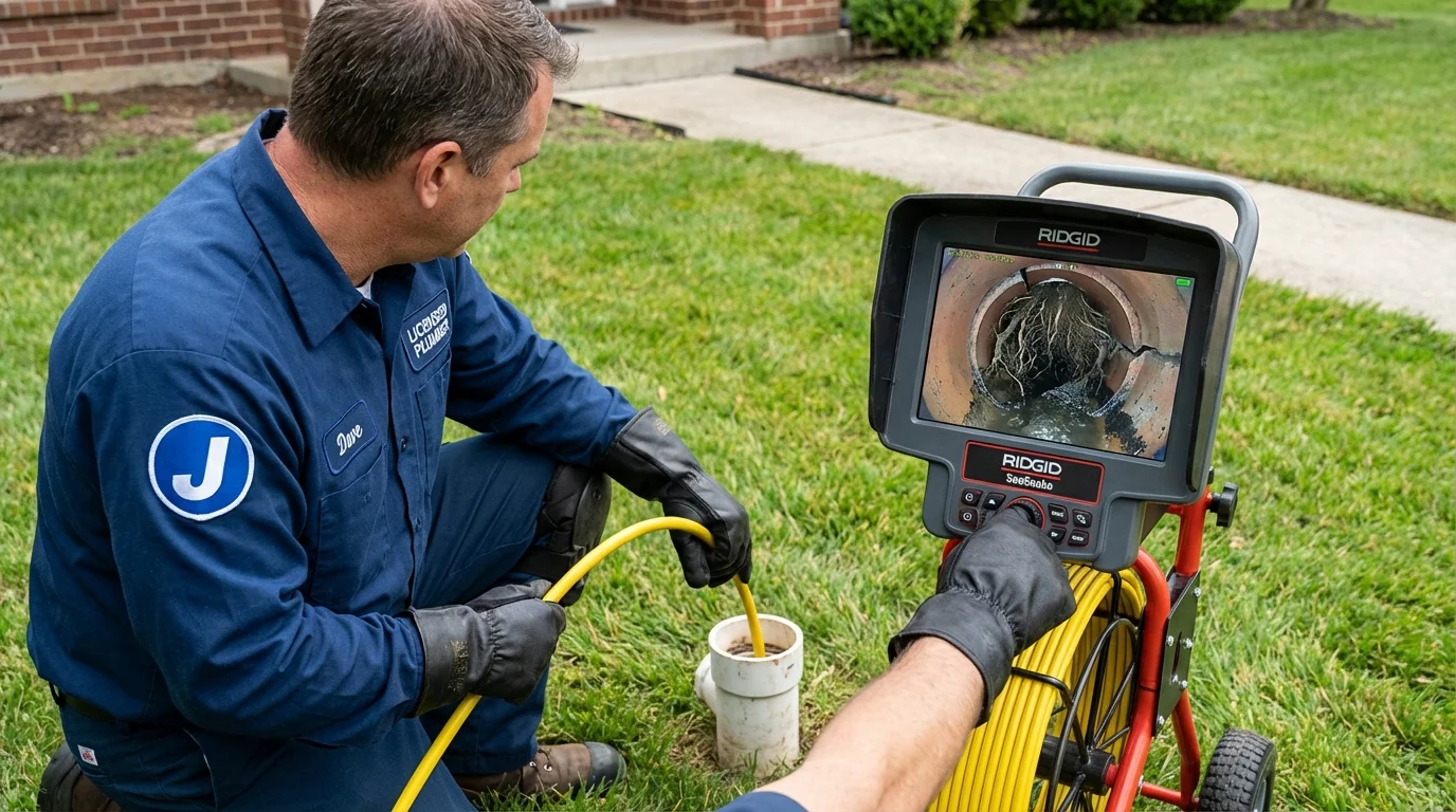Sewer camera inspection being performed by Johns Plumbing LLC in Weiser